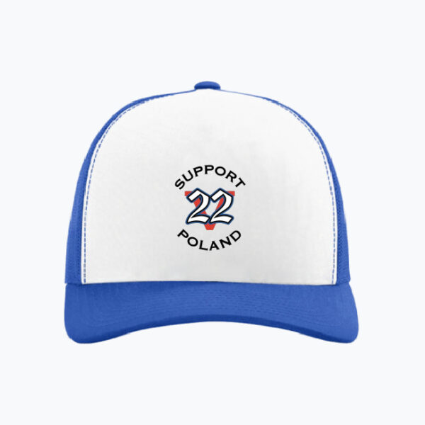 Support 22 w stylu trucker - niebieska czapka z daszkiem